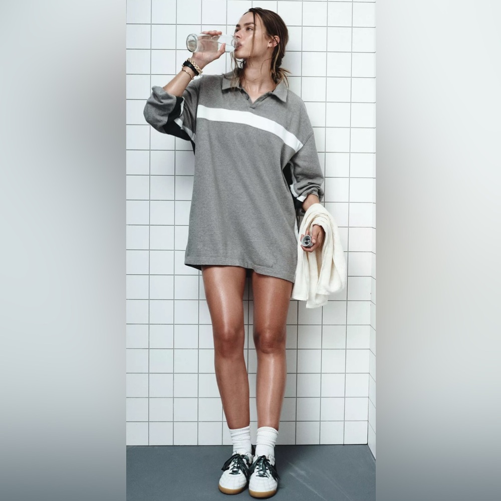 NWT! Gola x Anthropologie Team Jersey Dress Long Sleeve Medium